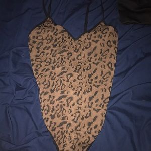 Leopard print one piece. Small